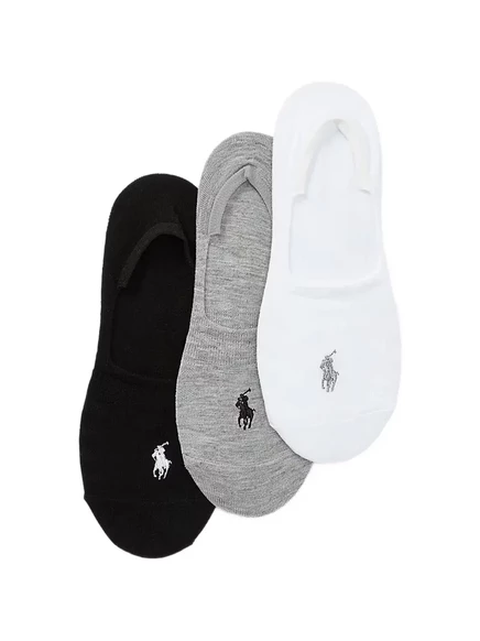 Женские носки Polo Ralph Lauren 3 пары, белые с логотипом
