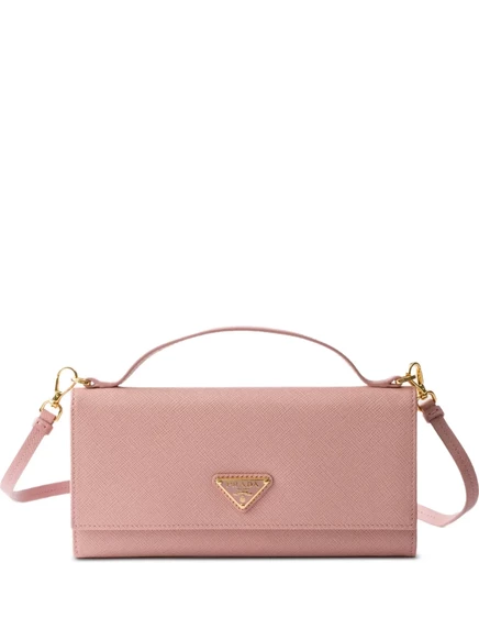 Женская сумка-кошелек Prada с ремешком, розовая