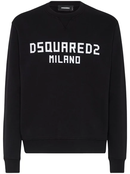 Мужское худи Dsquared2 с логотипом, черное