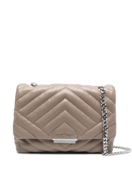 Стеганая сумка через плечо с логотипом Armani Exchange-бляшка brown