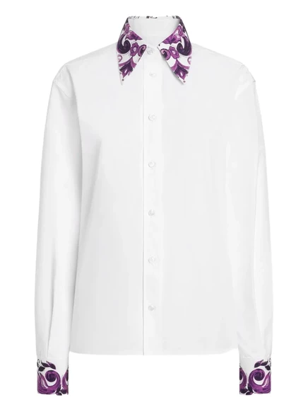 Женская хлопковая рубашка Dolce & Gabbana, белая