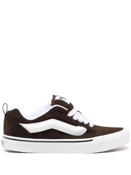 Мужские кеды Vans Knu Skool замшевые, коричнево-белые