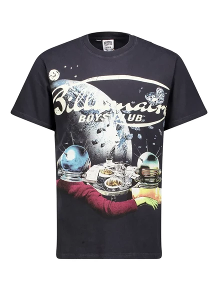 Мужская вязаная футболка Billionaire Boys Club Astroids с принтом, черная