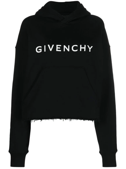 Женское худи Givenchy из хлопка с логотипом, черное