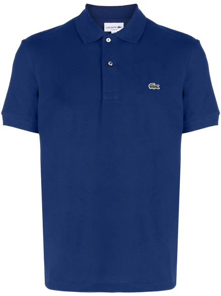Унисекс поло Lacoste L.12.12 из хлопка пике, синее