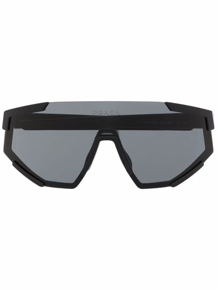 Солнцезащитные очки в оправе-маске Prada Eyewear black