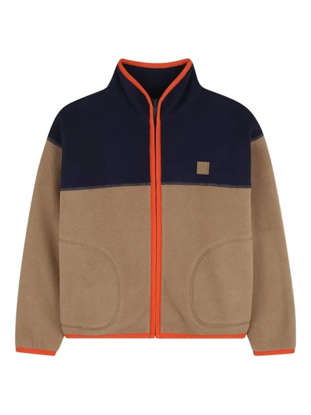 Детская флисовая толстовка Timberland Kids, коричнево-синяя