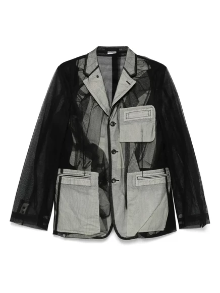 Мужской костюм Comme des Garçons плюс фатиновый блейзер black
