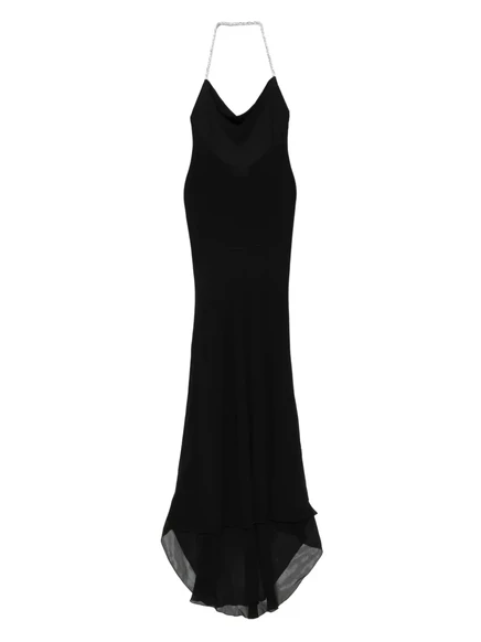 Макси-платье Atu Body Couture с кристаллами на бретелях black