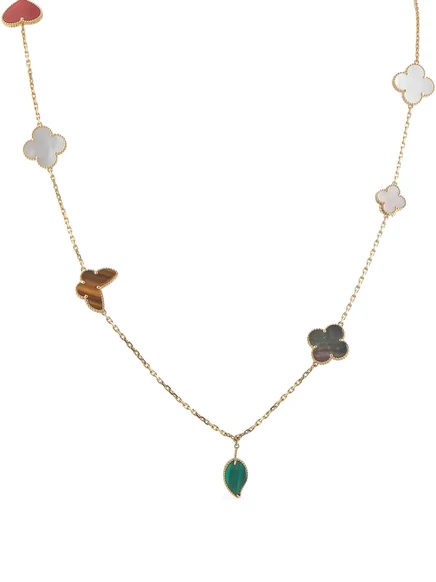 Женское колье Van Cleef & Arpels Lucky Alhambra, золотое