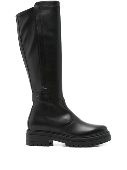 Кожаные ботинки на молнии NERO GIARDINI длиной 40 мм black