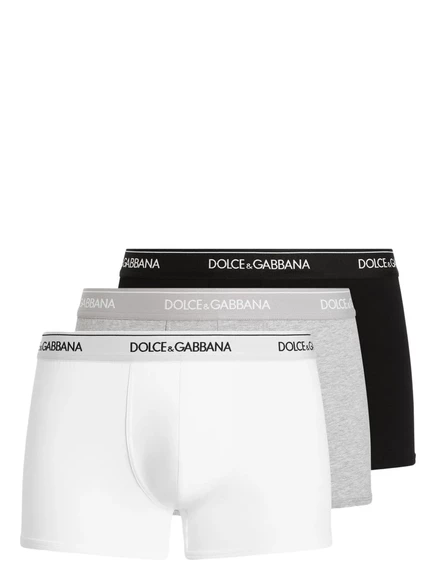 Мужские боксеры Dolce & Gabbana из джерси, белые, 3 шт.