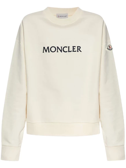 Женский свитшот Moncler с логотипом, бежевый