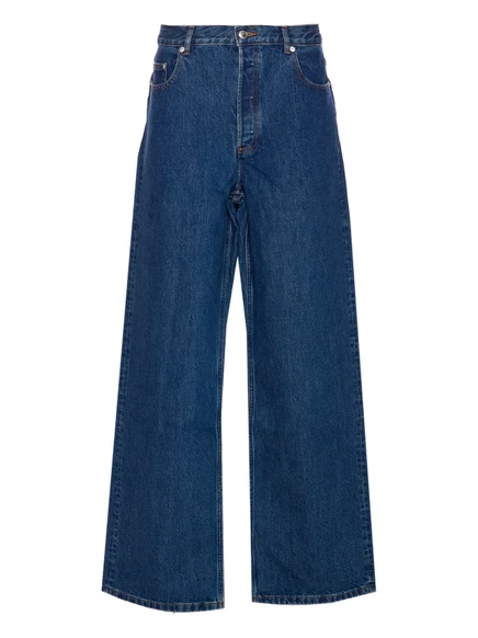 Мужские широкие джинсы A.P.C. five-pocket, синие