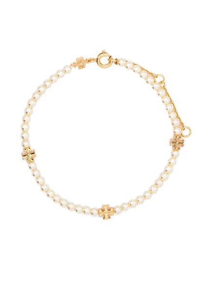Женский браслет Tory Burch Kira с логотипом, золотистый