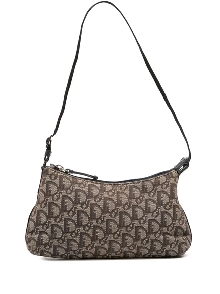 Холщовая сумка Christian Dior 2002 года выпуска, бывшая в употреблении, Diorissimo Trotter brown