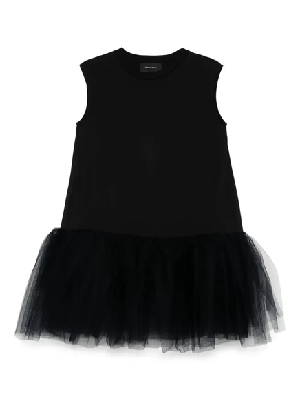 Женское платье Simone Rocha с отделкой тюлем, черное