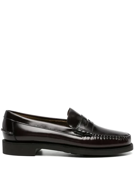 Мужские пенни-лоферы Sebago, кожаные, коричнево-бордовые