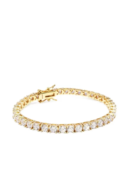 Мужской теннисный браслет Nialaya Jewelry с цирконами, золотистый