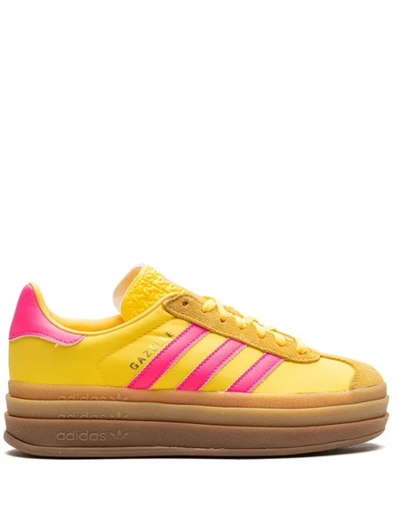 Женские кроссовки Adidas Gazelle Bold «Spark Lucid Pink», желтые