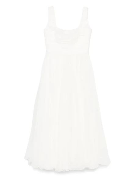 Платье из смесового шелка M.Marquise white
