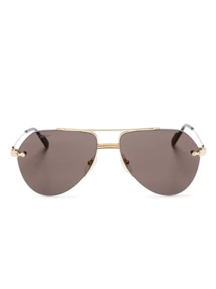 Солнцезащитные очки Cartier Eyewear авиаторные, золотистые