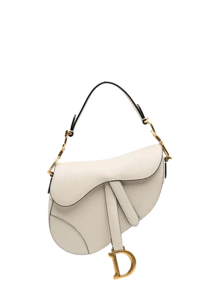 Женская сумка Christian Dior Saddle, белая