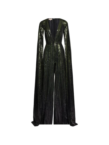 Женский комбинезон Elie Saab с пайетками, черный