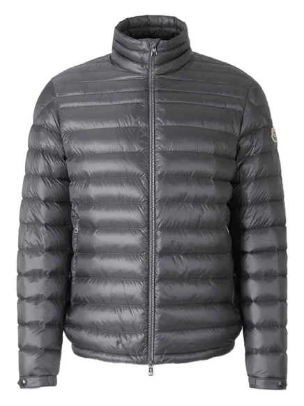 Мужская пуховая куртка Moncler с высокой горловиной, черная