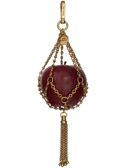 Женский аксессуар для сумки Etro Chain-Link Apple, золотой
