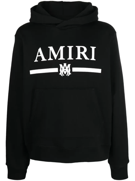 Мужское худи Amiri M.A. Bar с принтом логотипа, черное