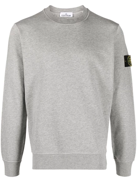 Мужской свитшот Stone Island с нашивкой, серый