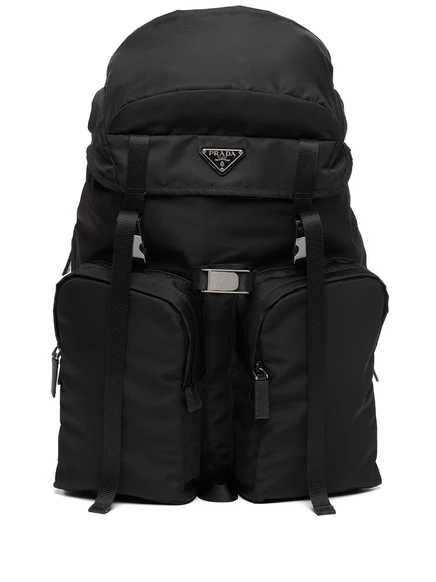 Рюкзак с несколькими карманами из нейлона Prada Re-Nylon black