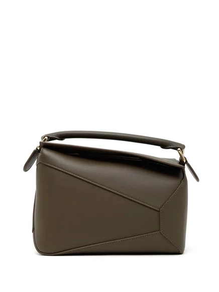 Кожаная сумка-пазл LOEWE small Puzzle через плечо green