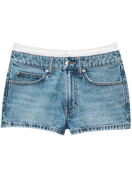 Джинсовые шорты с высокой посадкой от Alexander Wang  blue
