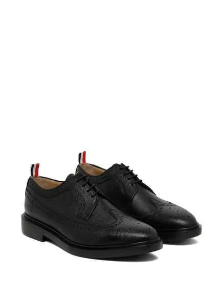 Мужские броги Thom Browne лонгвинг, черные