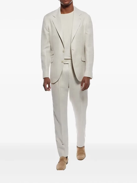 Однобортный костюм от Brunello Cucinelli white
