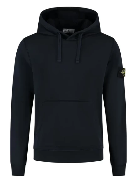 Мужское худи Stone Island с нашивкой логотипа, черное