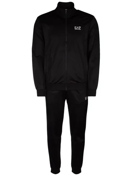 Мужской костюм EA7 Emporio Armani с логотипом, черный