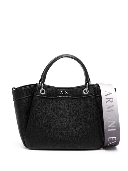 Женская сумка-тоут Armani Exchange с тиснением логотипа, черная
