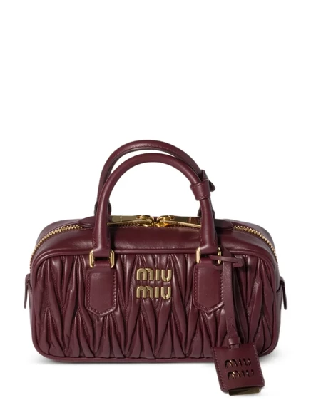 Женская сумка-тоут Miu Miu Arcadie стеганая, бордовая
