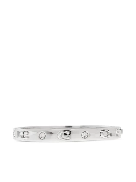 Браслет с украшением в виде кристаллов Coach silver