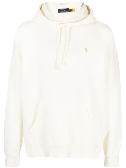 Мужская худи Polo Ralph Lauren с вышитым логотипом, белая