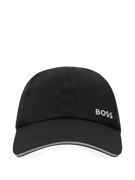Мужская бейсболка Boss с логотипом, черная