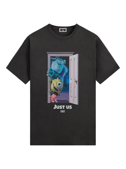 Мужская футболка KITH x Pixar с принтом Monsters Inc., черная