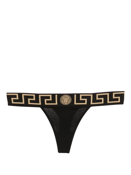 Стринги с каймой от Versace Greca black