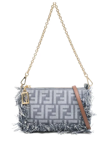 Сумка через плечо из багета FENDI blue