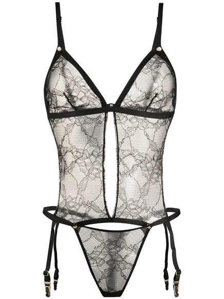Женское боди Maison Close Jeux Magnétiques, черное