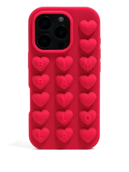 Чехол для iPhone 16 Pro, украшенный сердечком от Bimba y Lola red