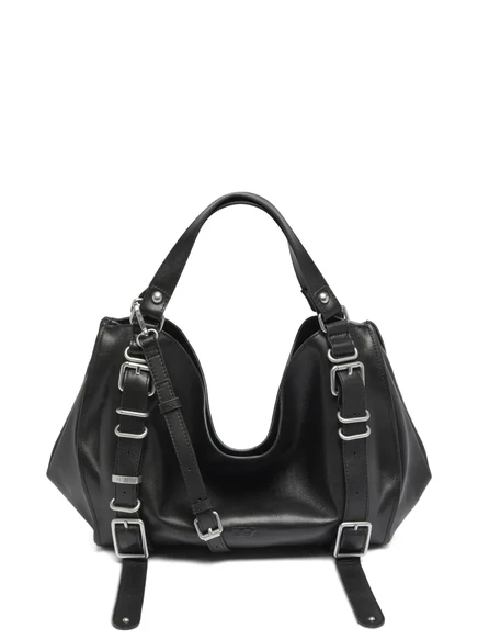 Сумка Diesel D-One-Medium из кожи, черная